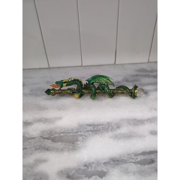 The Hamilton Collection Dragon Wand, Fortuna Captus, Wands of Wonder Figure - Picture 1 of 5